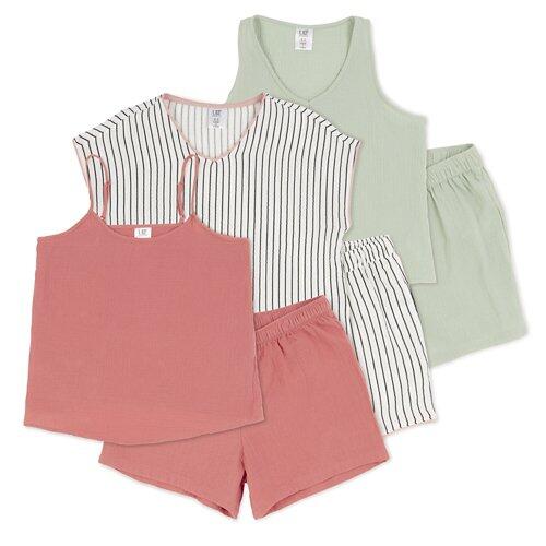 UP 2 FASHION WOMEN Damen-Musselin-Pyjama
