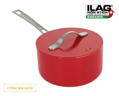 Ceramic Non-Stick Saucepan with Lid 18cm