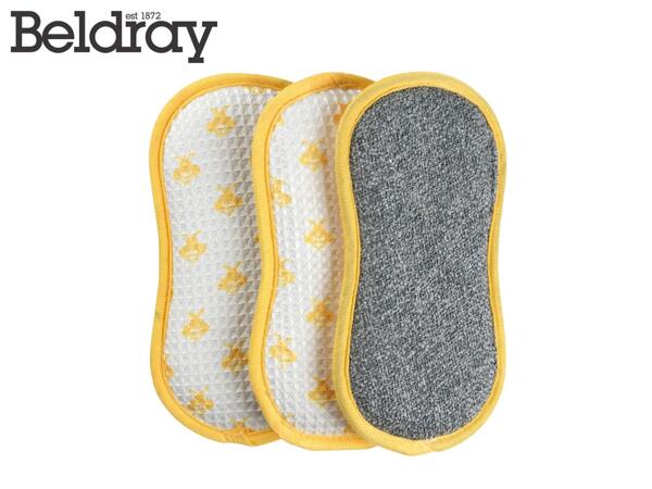 Beldray Yellow & Grey Antibac Cleaning Pads - 3 Pack