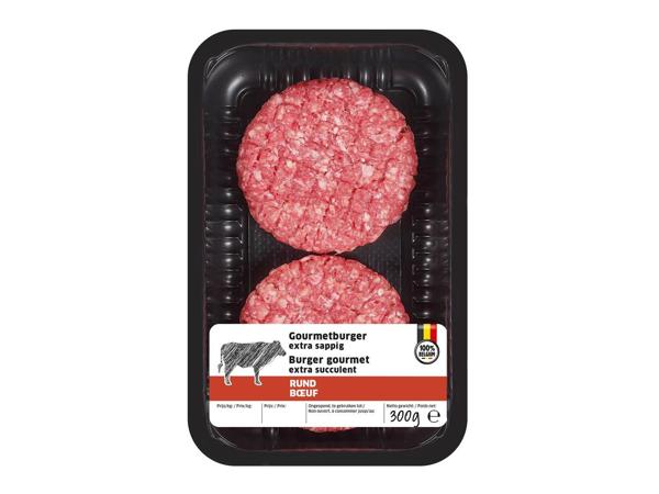 Hamburgers de boeuf extra juteux