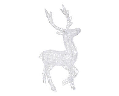 LED Solar Acrylic Look Reindeer Light