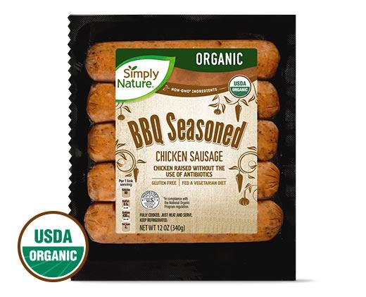 Simply Nature 
 Organic Chicken Sausage BBQ or Green Chile