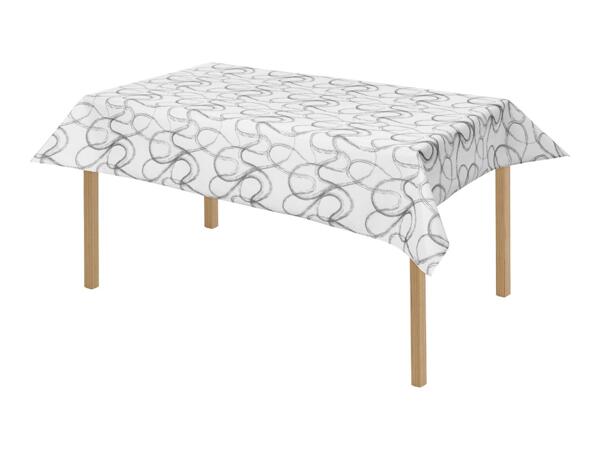 Livarno Home White Patterned Tablecloth