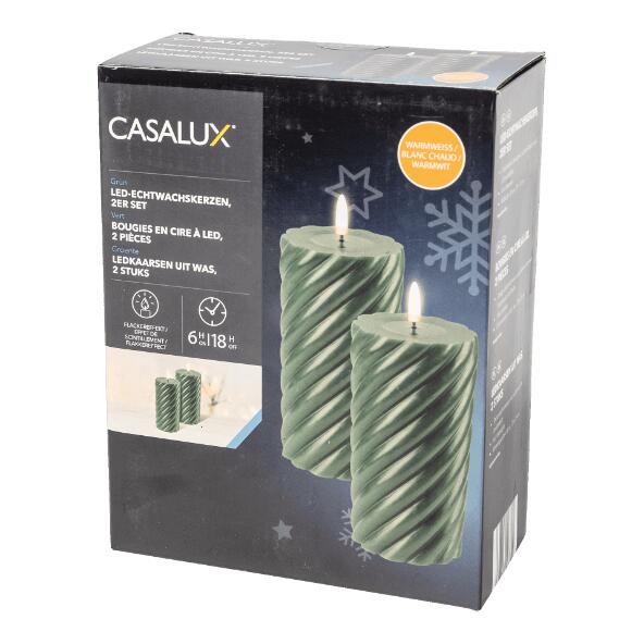 CASALUX(R) 				Bougies LED en cire