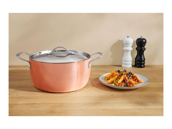 Silvercrest 24cm Copper Stockpot & Lid