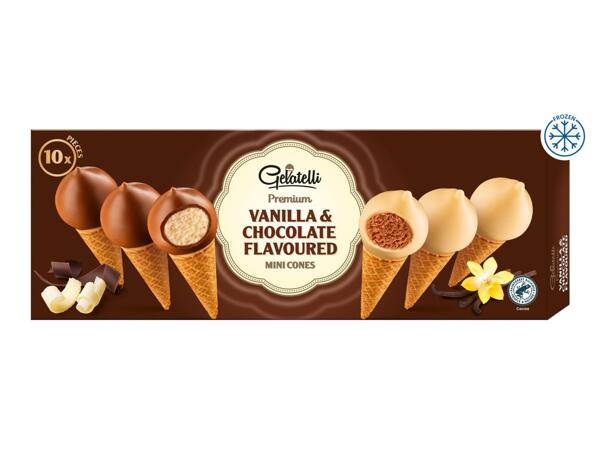 Vanilla & Chocolate Flavoured Mini Ice Cream Cones