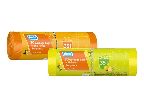 Waste Bags with Handles 35L