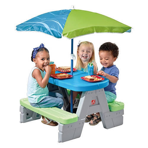 Kid's Sit & Play Jr. Picnic Table with Umbrella