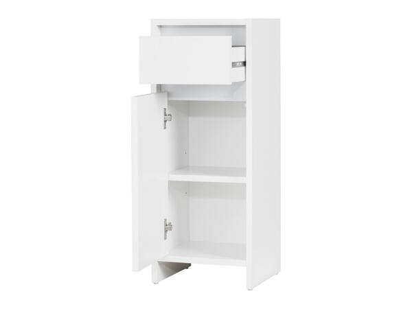 Bad-Seitenschrank "Oslo", mit Tür und Schublade, weiß