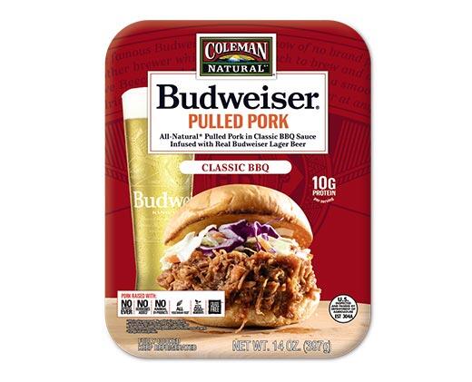 Coleman Natural 
 Budweiser Pulled Pork Classic or Spicy