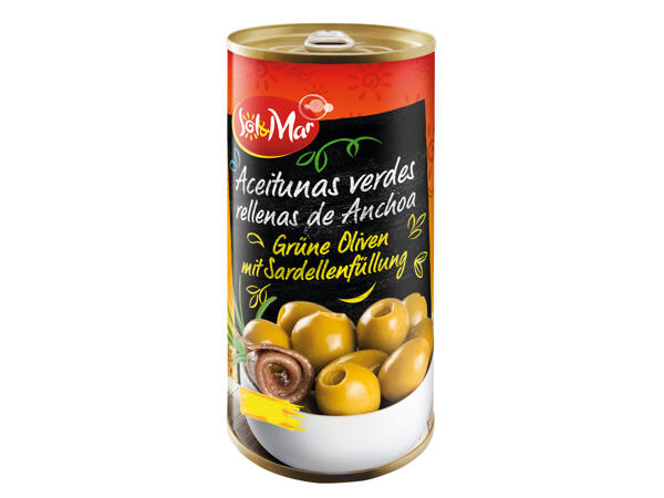 Aceitunas verdes rellenas de Anchoa