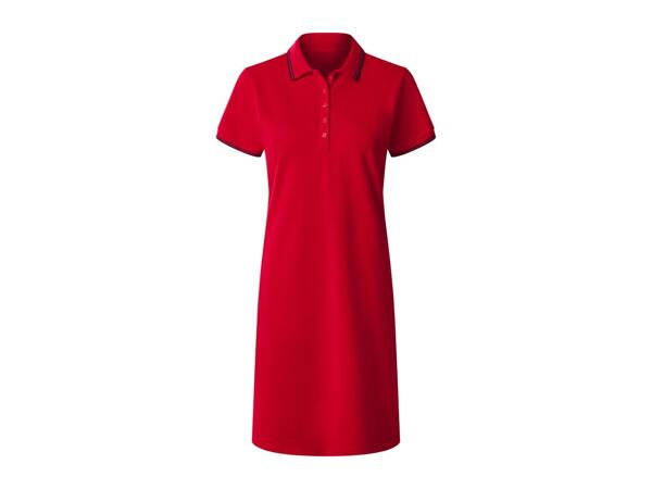 Ladies' Red Piqué Polo Dress
