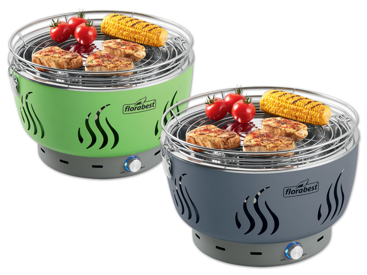 FLORABEST(R) Holzkohlegrill mit Aktivbelüftung