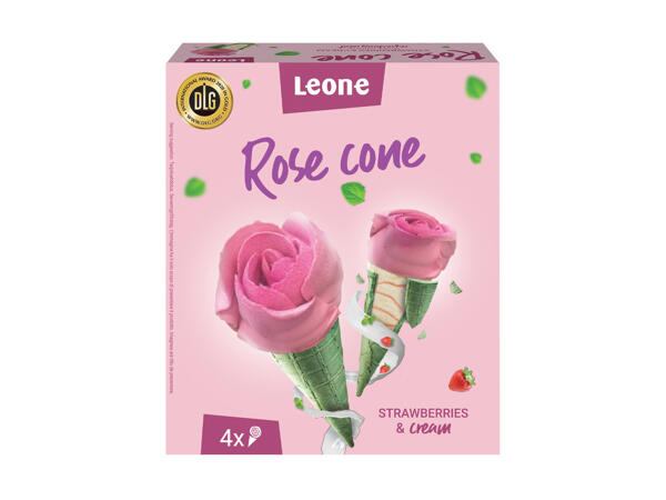 Rose-Shaped Ice Cream
