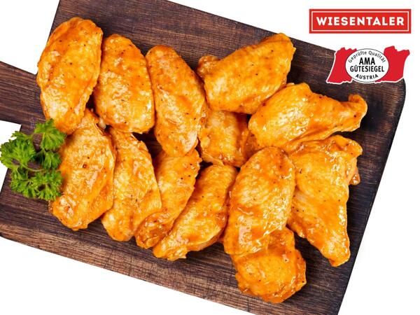 Frische Maishendl Flügel mariniert