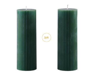 Short Pillar Candle 2pk