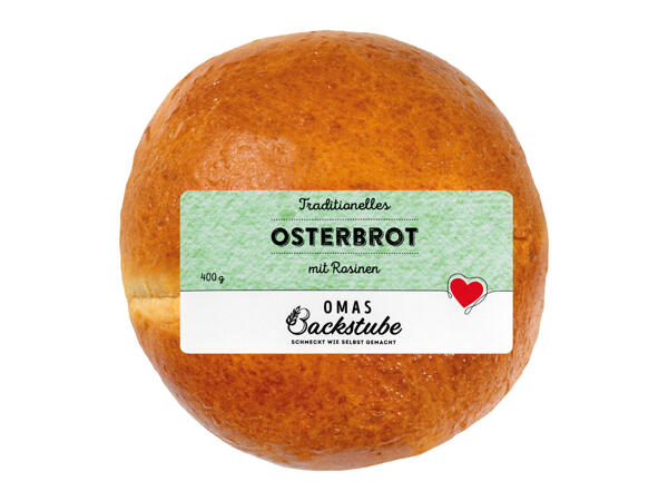OMAS BACKSTUBE Osterbrot mit Rosinen