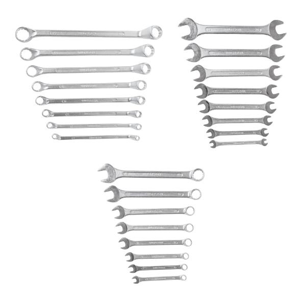 WORKZONE(R) 				Jeu de clés à fourche ou polygonales, 8 pcs