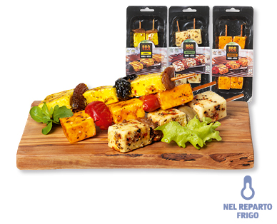 Spiedini con formaggio da grigliare BBQ