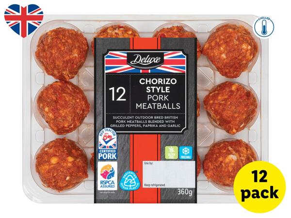 12 Chorizo Style British Pork Meatballs