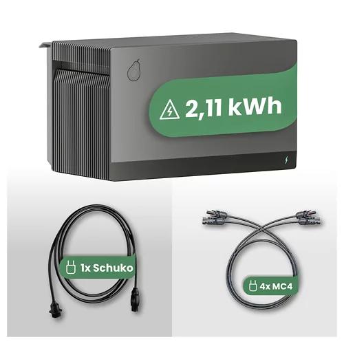 GREEN SOLAR Balkonkraftwerkspeicher 2,11 kWh