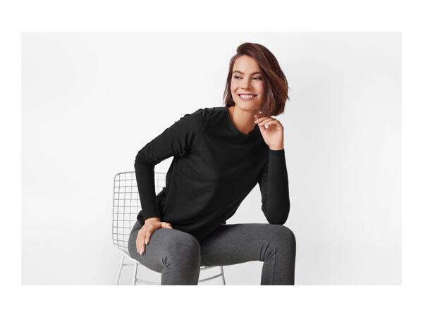 Esmara Ladies' Black Thermal Long-Sleeve Top