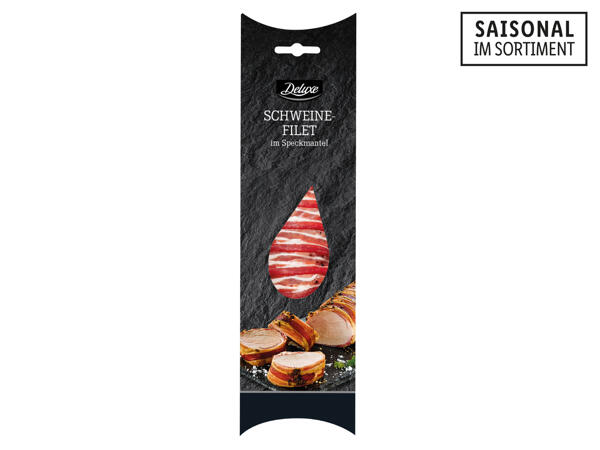 Frisches Schweinefilet im Speckmantel