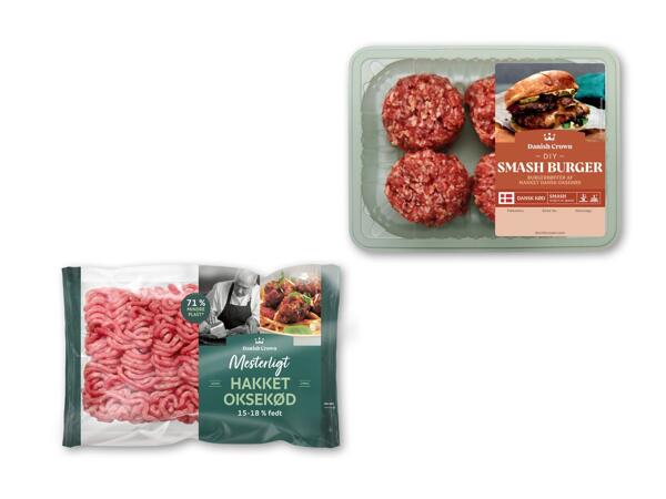 MESTERLIGT Hakket oksekød eller Smash Burger