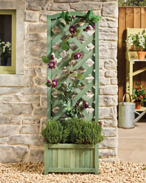 Gardenline Lattice Wooden Planter
