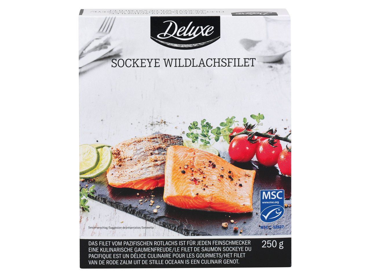 DELUXE Sockeye Wildlachsfilet mit Haut