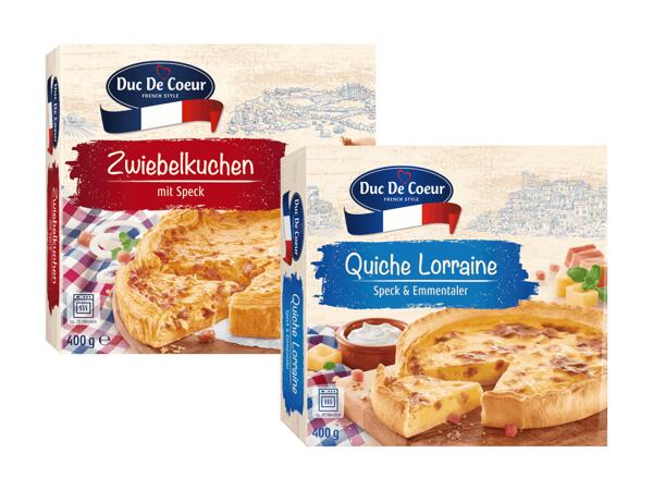 Zwiebelkuchen, Lauchkuchen oder Quiche Lorraine