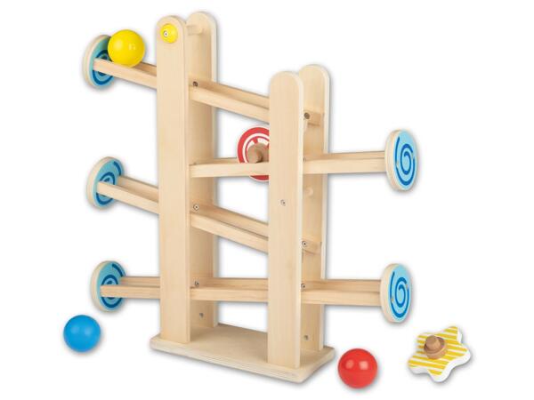 Holz-Kugelbahn-Set