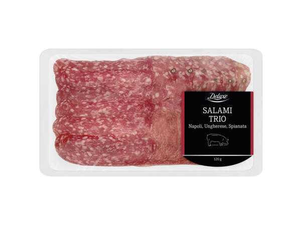 Lufttorkad salami-trio