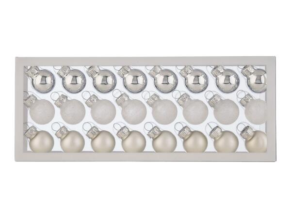Livarno Home Silver Christmas Baubles - 24 Pack