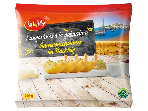 Panierte Garnelenschwänze