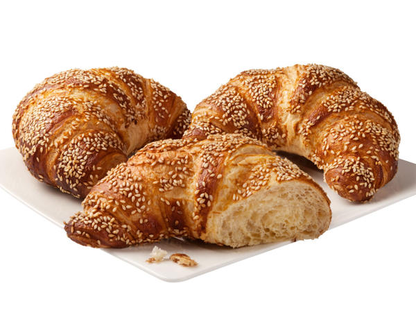 Laugencroissant mit Sesam