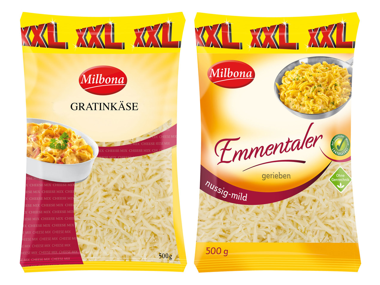 MILBONA Käse gerieben 500 g
