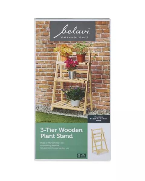 3-Tier Wooden Plant Shelves