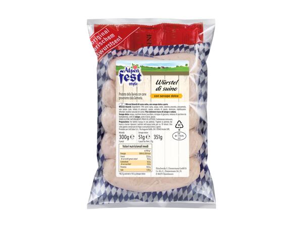 White pork würstels