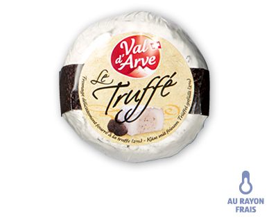 Fromage crémeux suisse à pâte molle Le Truffé VAL D'ARVE