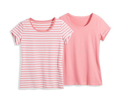 BLUE MOTION Damen-Shirt, Baumwolle (Bio), Doppelpkg.