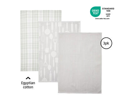 Egyptian Cotton Tea Towel 3pk