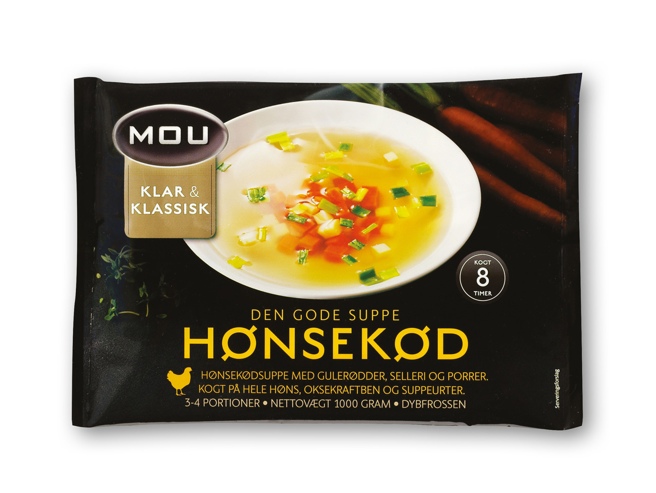 MOU Hønseeller oksekødssuppe