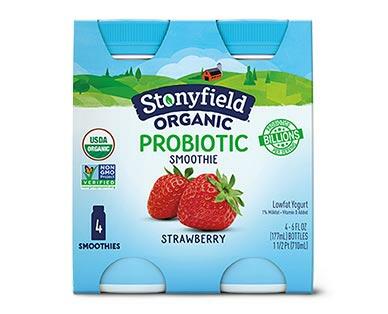 Stonyfield 
 Organic Strawberry or Wildberry Yogurt Smoothies