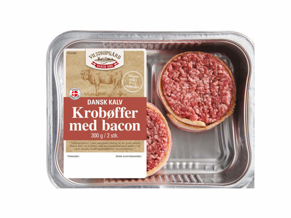 VILSTRUPGÅRD Kalvekrobøffer med bacon