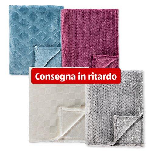 HOME CREATION Coperta morbida con trama in altorilievo