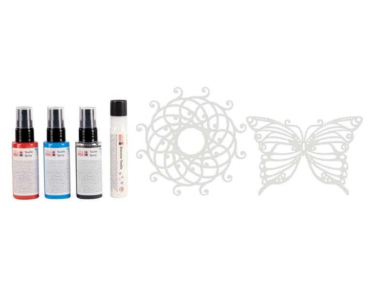 Textielspray of -verf