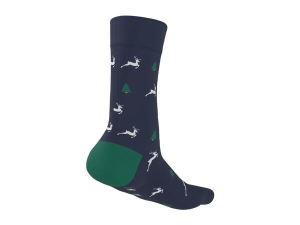 Esmara Men's Green & Navy Christmas Socks - 3 Pairs