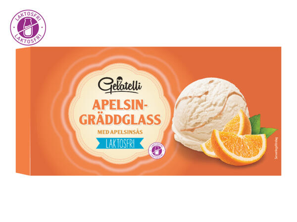 Laktosfri gräddglass apelsin