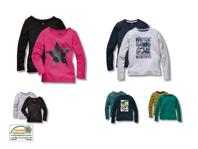 Langarmshirts, 2er